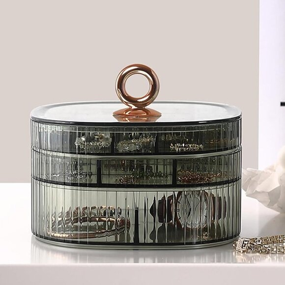 Other - NEW 3-Layer Acrylic Jewelry Organizer with Handle, Clear Jewelry Boxes for Women